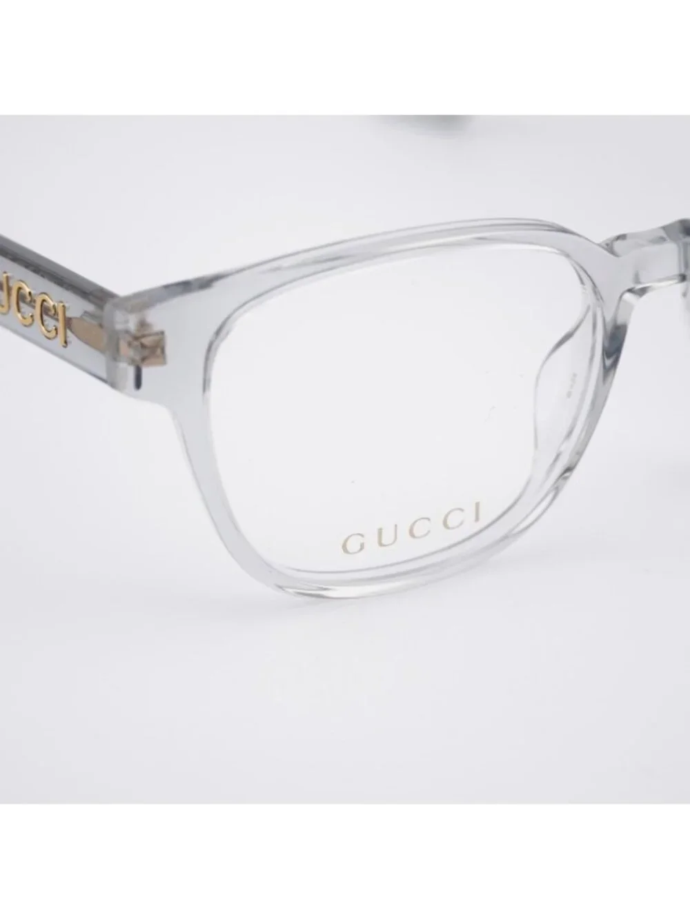 Gucci GG1746OA 003 Eyeglasses Transparent Grey 52mm Square Frame